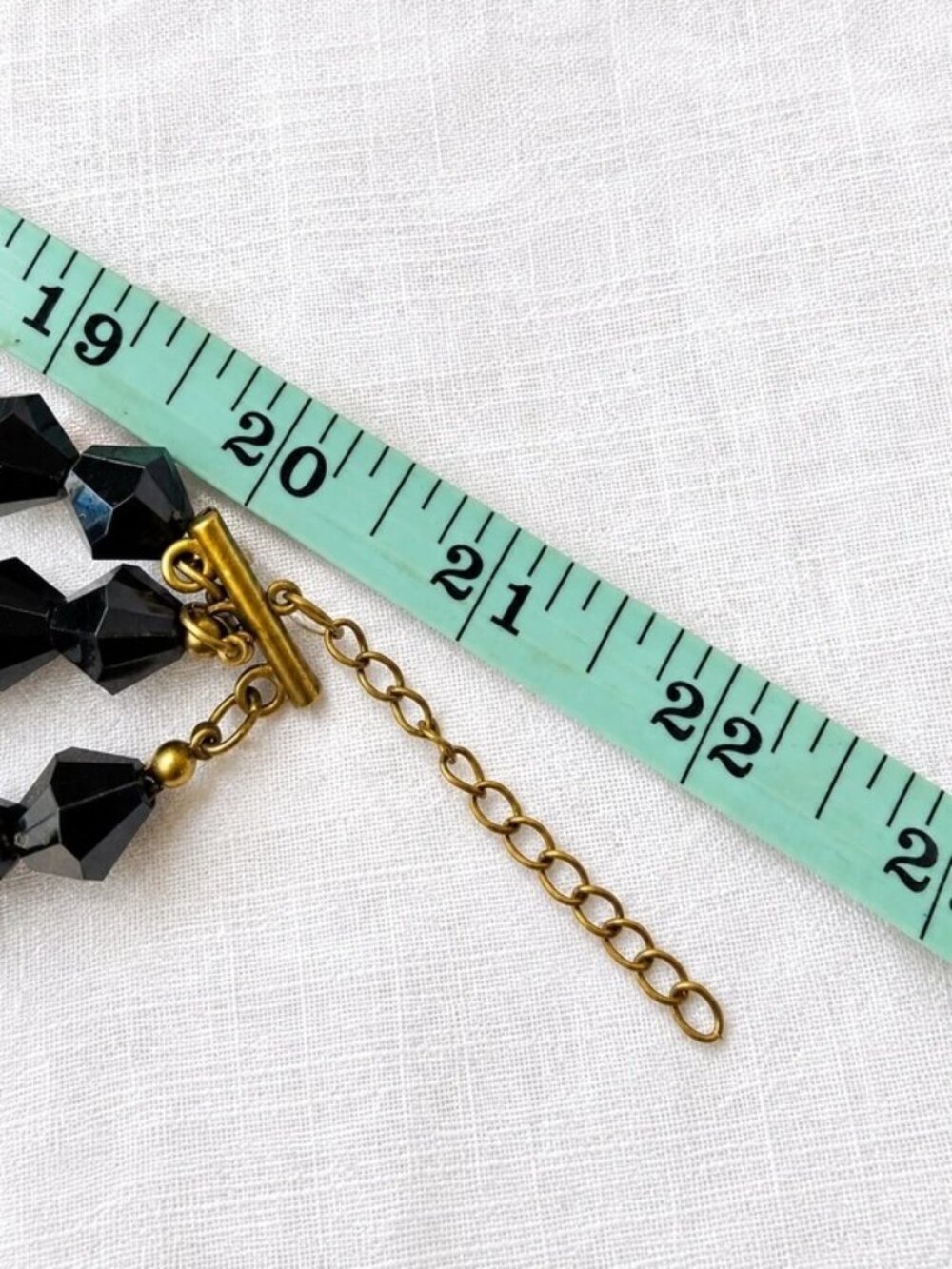 Vintage 1980s Black Faceted Acrylic Multi-Strand Statement Necklace - Picture 6 of 8